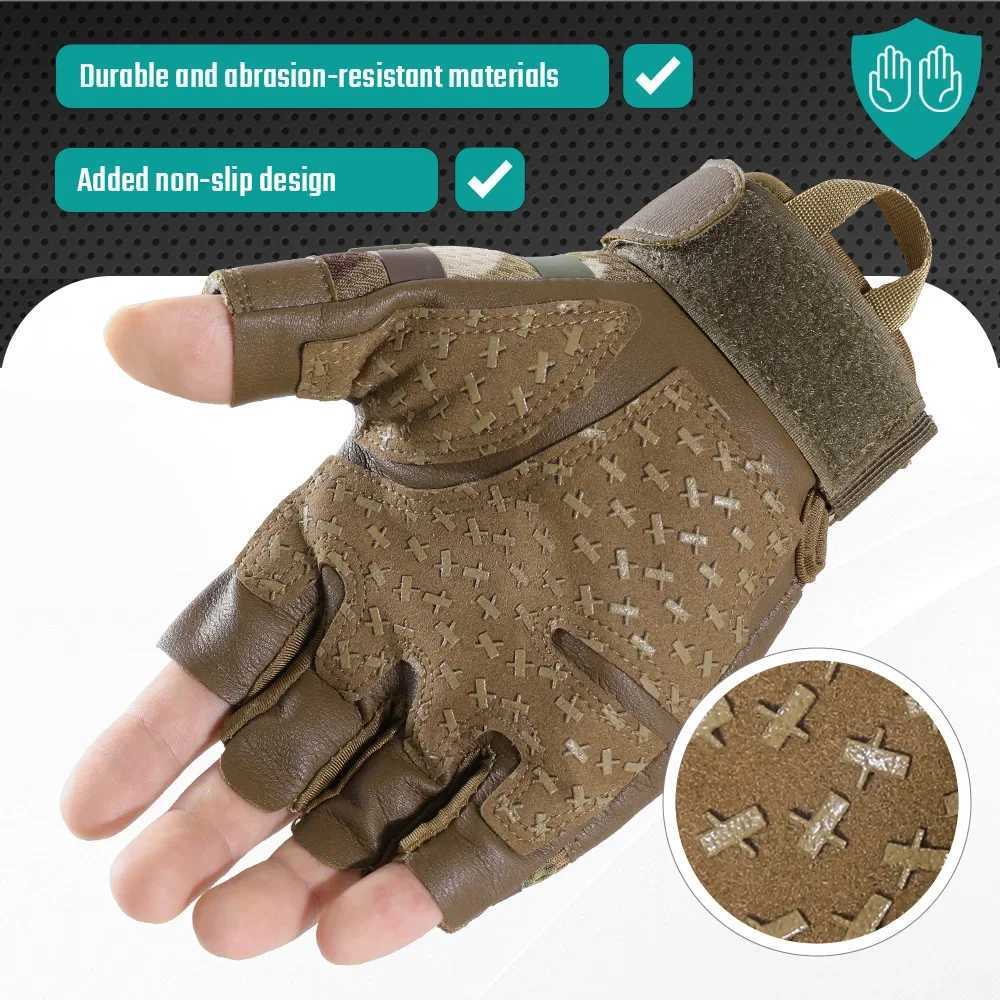 Tactical breathable half finger gloves sports bicycles shooting outdoor protective equipment CL241008