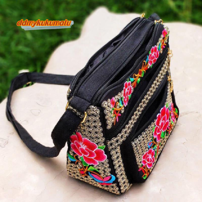 Multi Layer Messenger Women Vintage Chinese style Embroidery Crossbody Large Capacity Adjustable Strap Shoudler Bag H6.27#22 ddmykukumalu