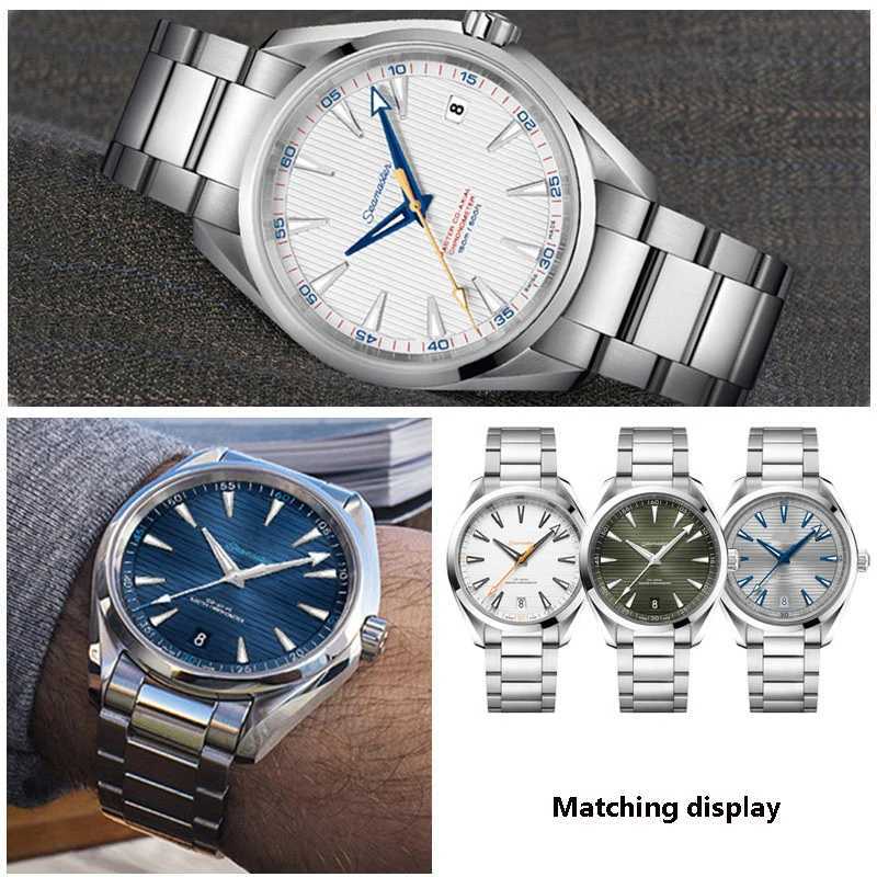 Suitable for Omega Seamaster 150GMT series solid precision steel belt chain GMT stainless steel strap 20mm mens strap free shipping W241007