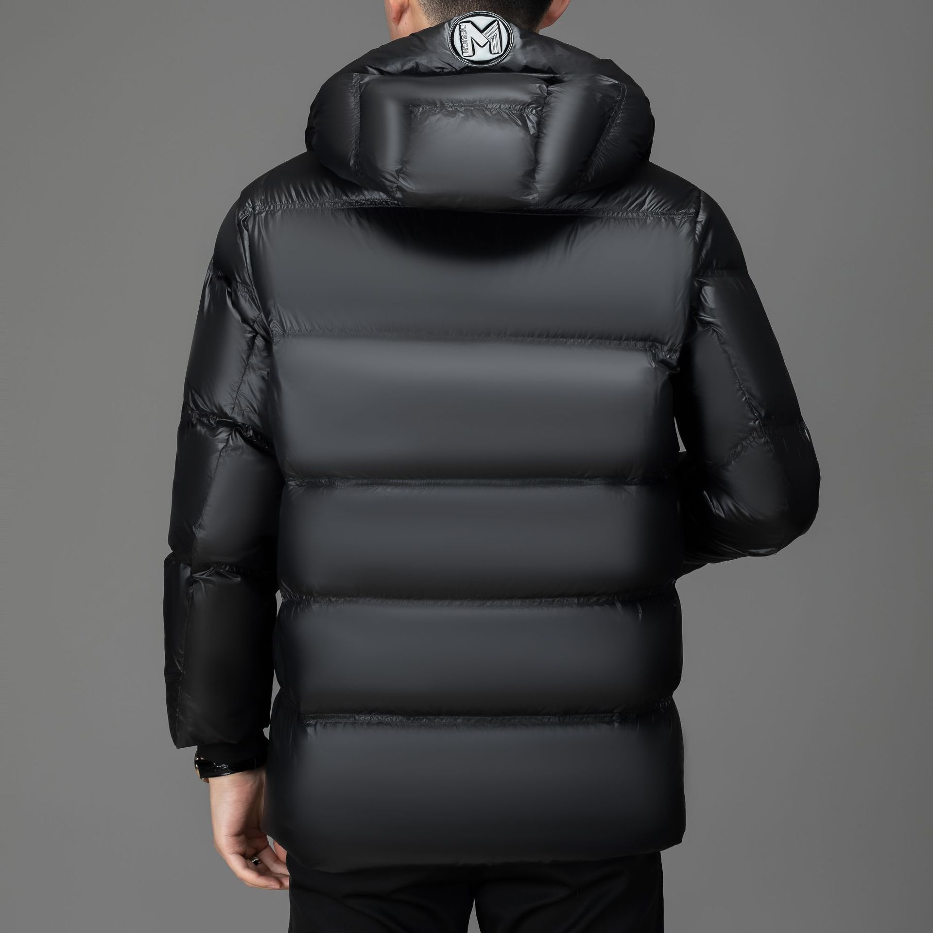 down coat new men's down jacket black diamond 90 white duck velvet real velvet filling capacity hooded thickened warm fashion simple men's w