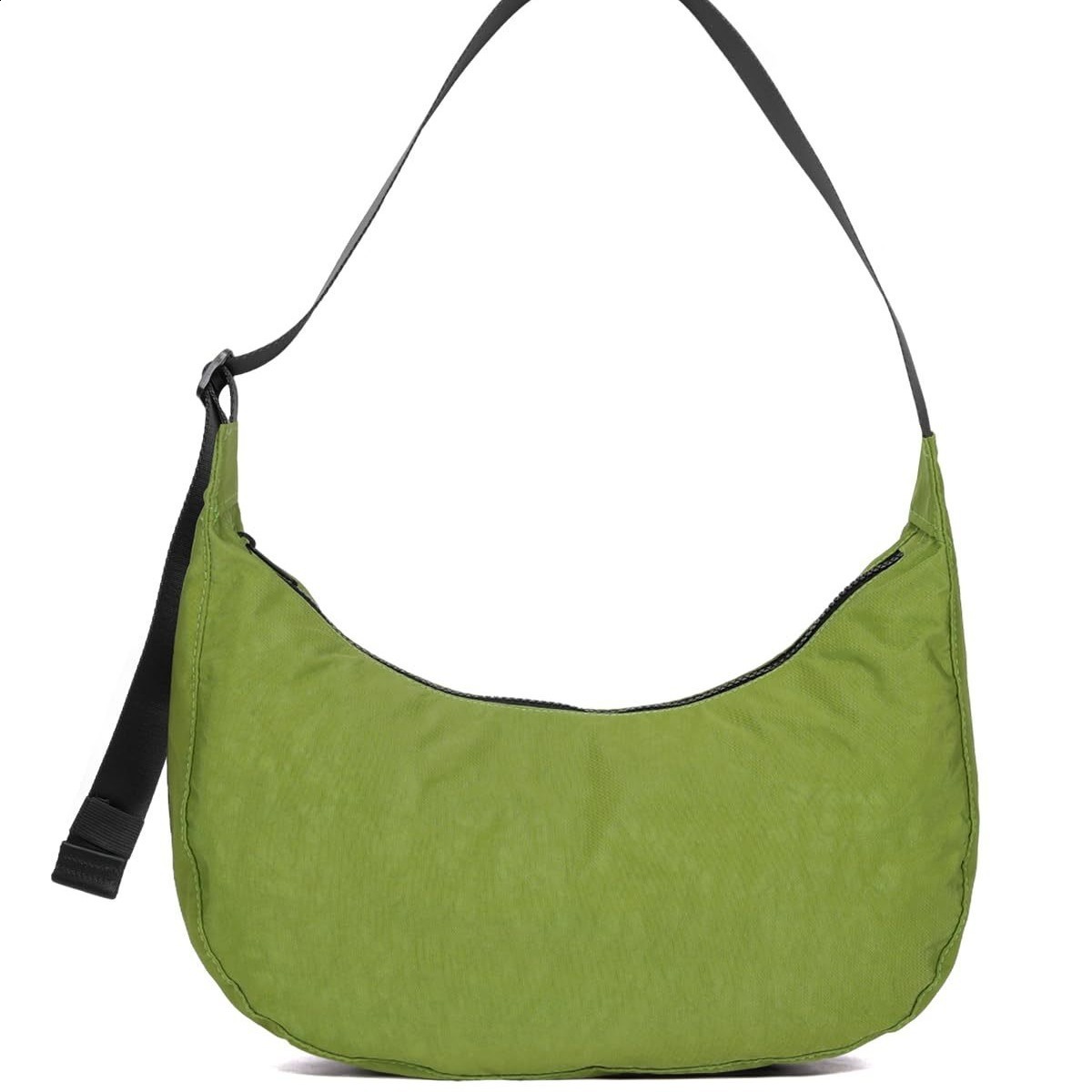 Large Nylon Crescent Crossbody Bag for Women | Casual Solid Color Everyday Shoulder Handbag dh911125171