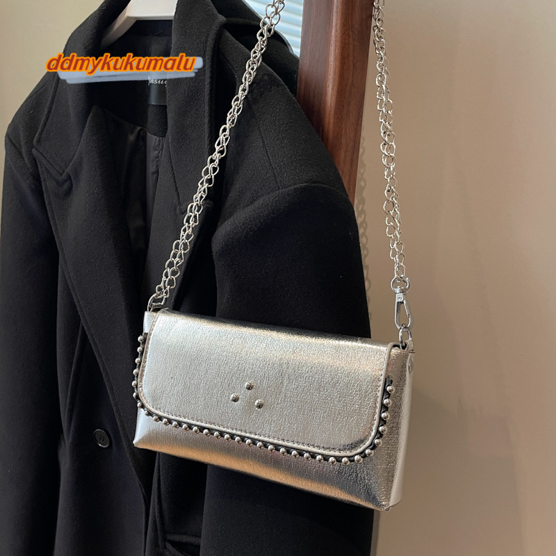 PU Soild Envelope Shoulder Hasp Chains Rivet Party Crossbody Bags for Women 2024 Brand Fashion New Style Bolsos De h6.25#25.87 ddmykukumalu