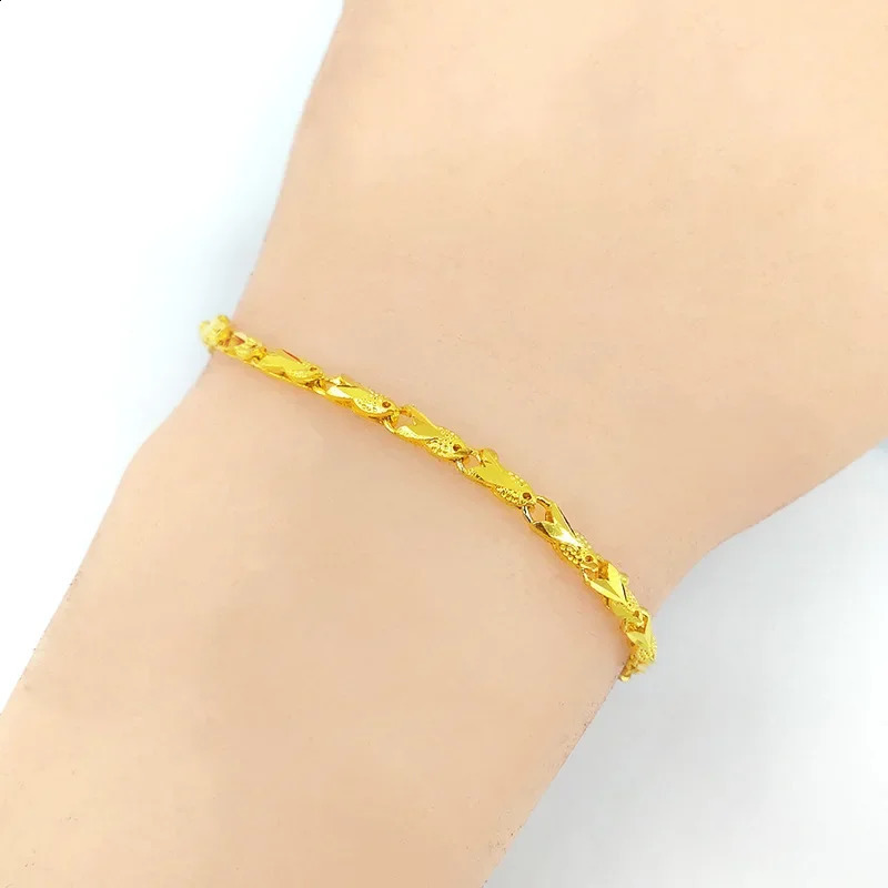 9999 pure gold 24K pure gold mini fish bracelet 240929