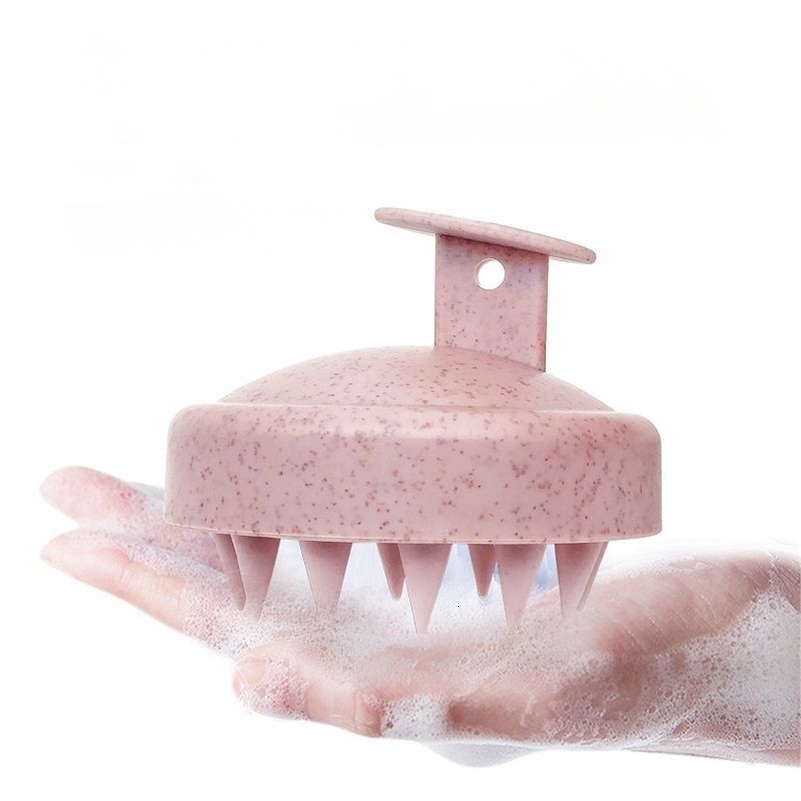 Silicone Shampoo Brush Head Scalp Massage Comb Hair Washing Body Bath Shower Salon Hairdressing y240911