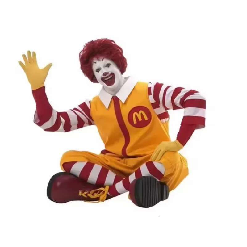 2024 Halloween Costume Masquerade Stage Performance Cosplay Costumenew Ronald Mcdonald Cos Clothing Classic Clown Characterr