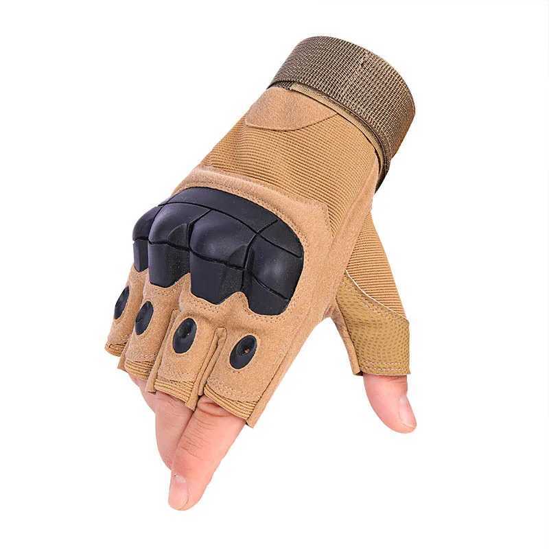 Half finger full finger gloves mens hard shell outdoor sports cycling gloves fitness training protective tactical gloves CL241008