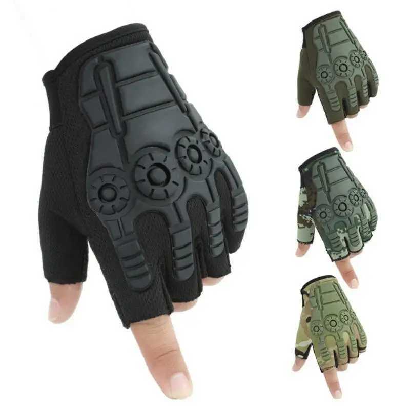 Tactical Gloves Half Finger Scroll Special Forces Outdoor Anti slip Sports Riding Gloves Mens Fishing Shooting Hunting Gloves CL241008