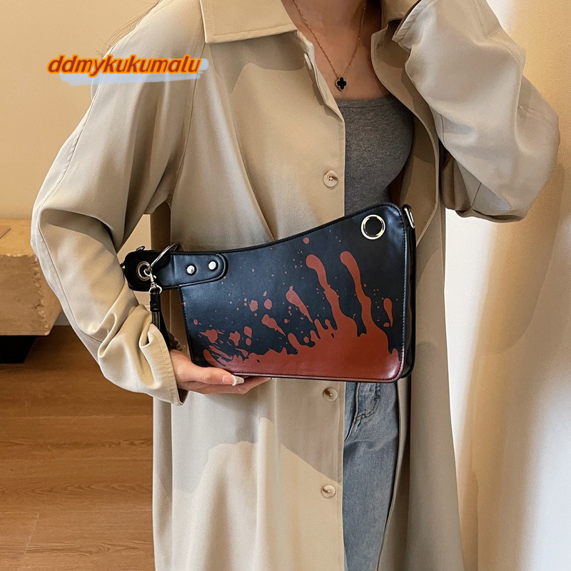 New personalized creative kitchen knife, niche design sense, shoulder bag, Halloween funny fashion commuting crossbody bag #31 ddmykukumalu b825