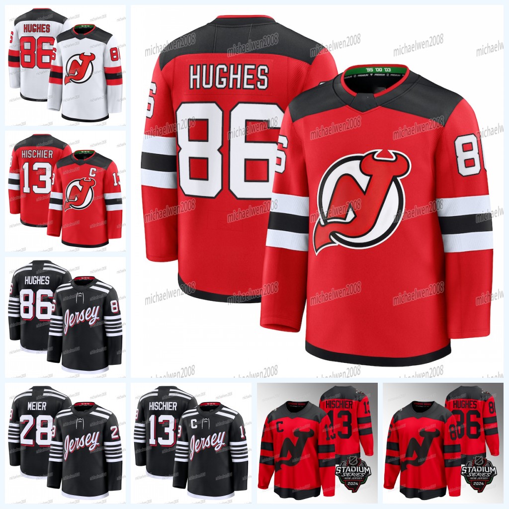 Deviles 2024-25 Jersey Jack Hughes Nico Hischier Seamus Casey Luke Hughes Jesper Bratt Timo Meier Paul Cotter Adam Beckman Arseny Gritsyuk Cam Squires