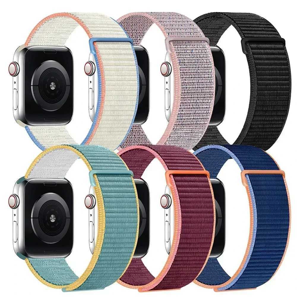 Nylon Ring 49mm 44mm 40mm 45mm 41mm Sport Pride Bracelet for Apple Watch Band Ultra-2 IWatch Strap Series 9 8 se 7 6 5 4 3 W241007