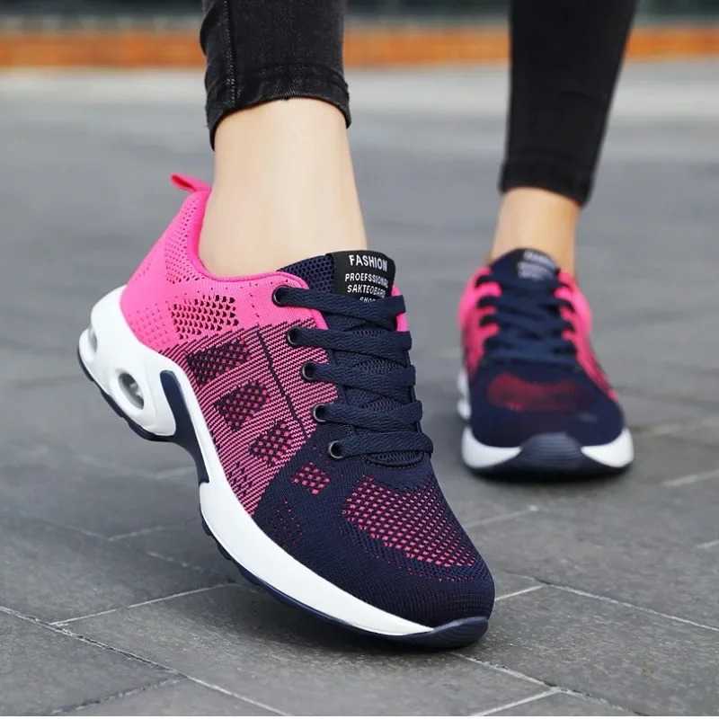 2024 Womens Shoe Network Womens Vulcanized Shoes Breathable Womens Sports Shoes Mixed Color Lace Outdoor Womens Breathable Sports Shoes Y241007