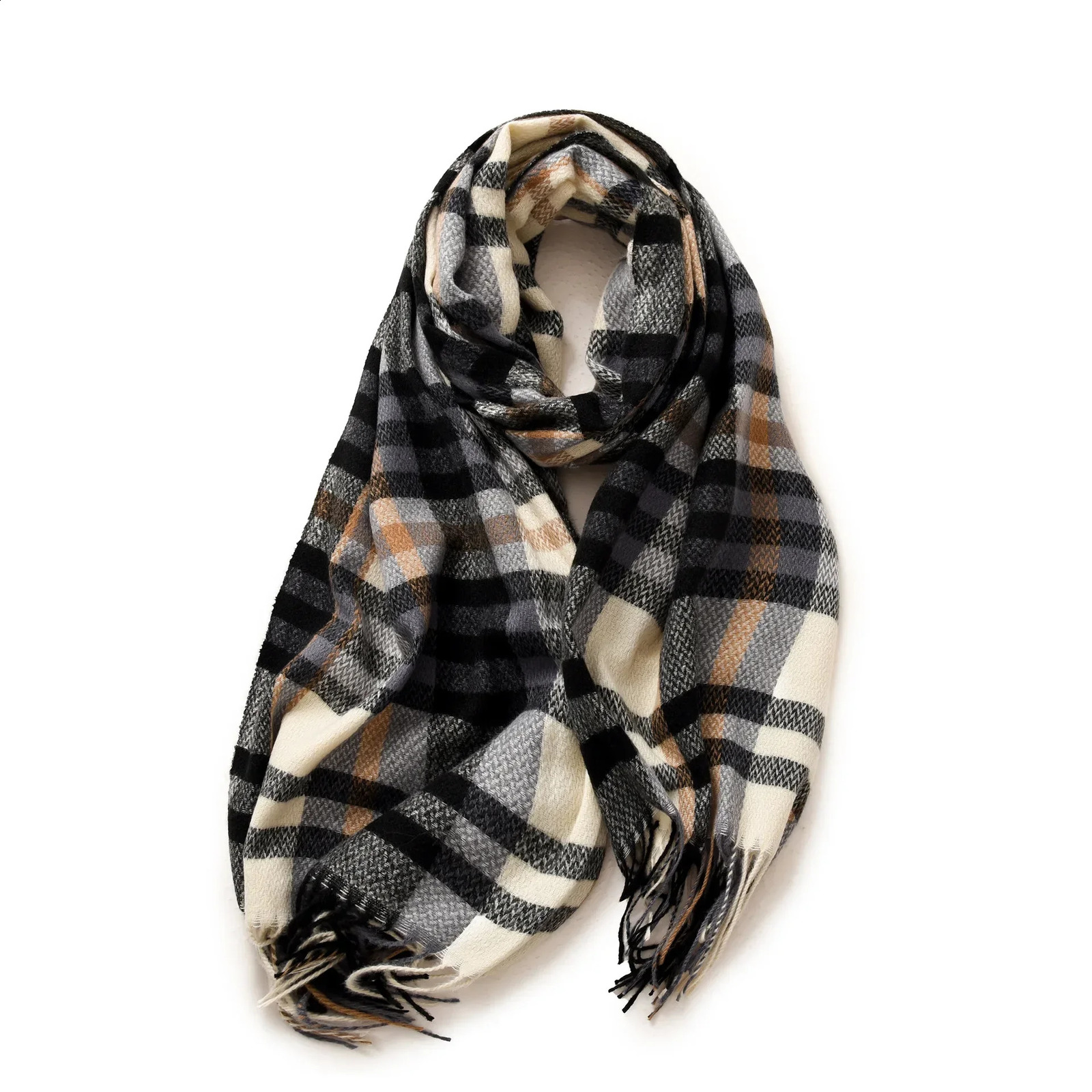 thick scarf Korean sweet cashmere plain shawl for women 241007