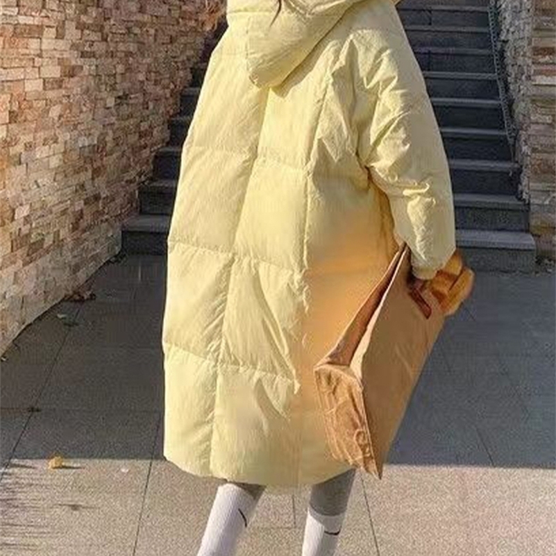Down Cotton Parkas Women Long Padded Jacket Winter Female Oversized Loose Warm Coats Ladies Korean Fashion Hooded Long Jacket 240930
