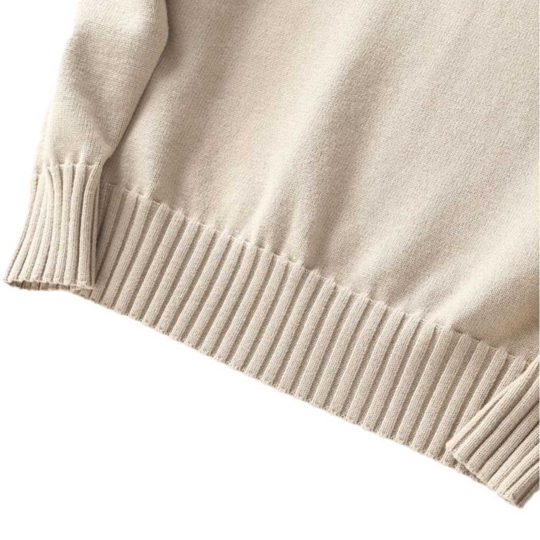 24 autumn and winter mens sweater versatile British casual fashion knitwear long sleeved round neck base sweater triangle logoXJ240930