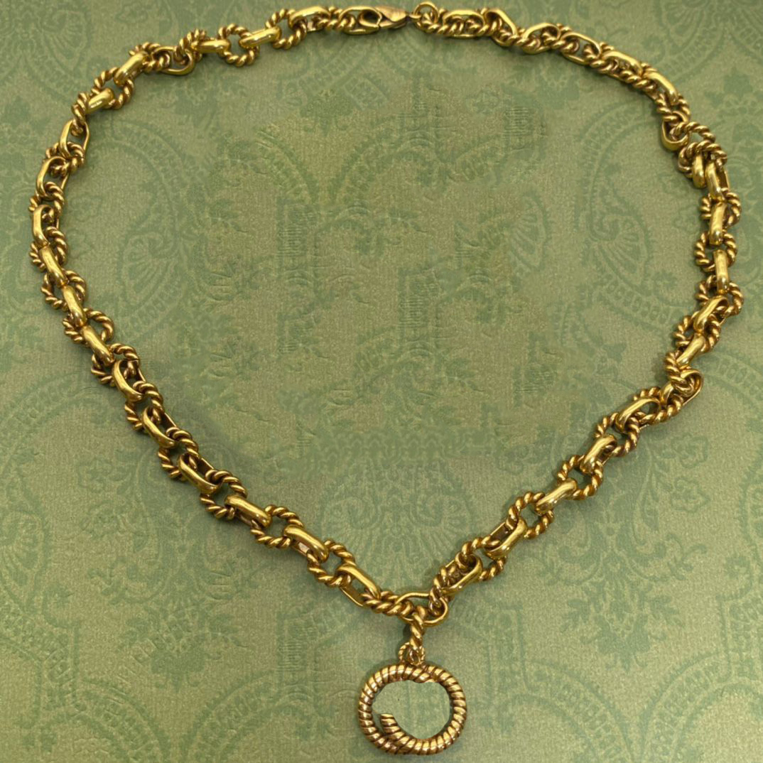 luxury classic gold necklaces fashion jewelry g necklaces pendants wedding pendant necklaces high quality gift 001
