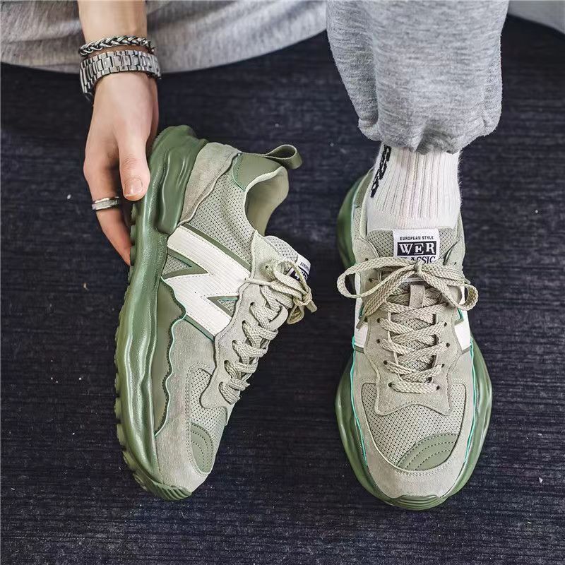 Men's Casual Wear-Resistant Non-slip Breathable Fashion Comfortable Outdoor Platform Round Toe Shoes Spring Autumn Main Ddmymarket