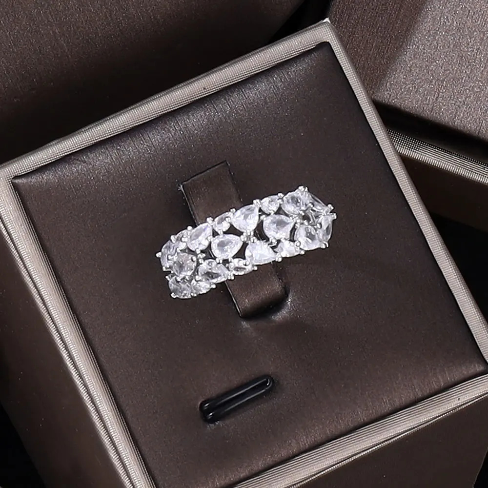 selling bridal cubic zirconia jewelry set womens four piece wedding accessories in Europe and the United States 241007