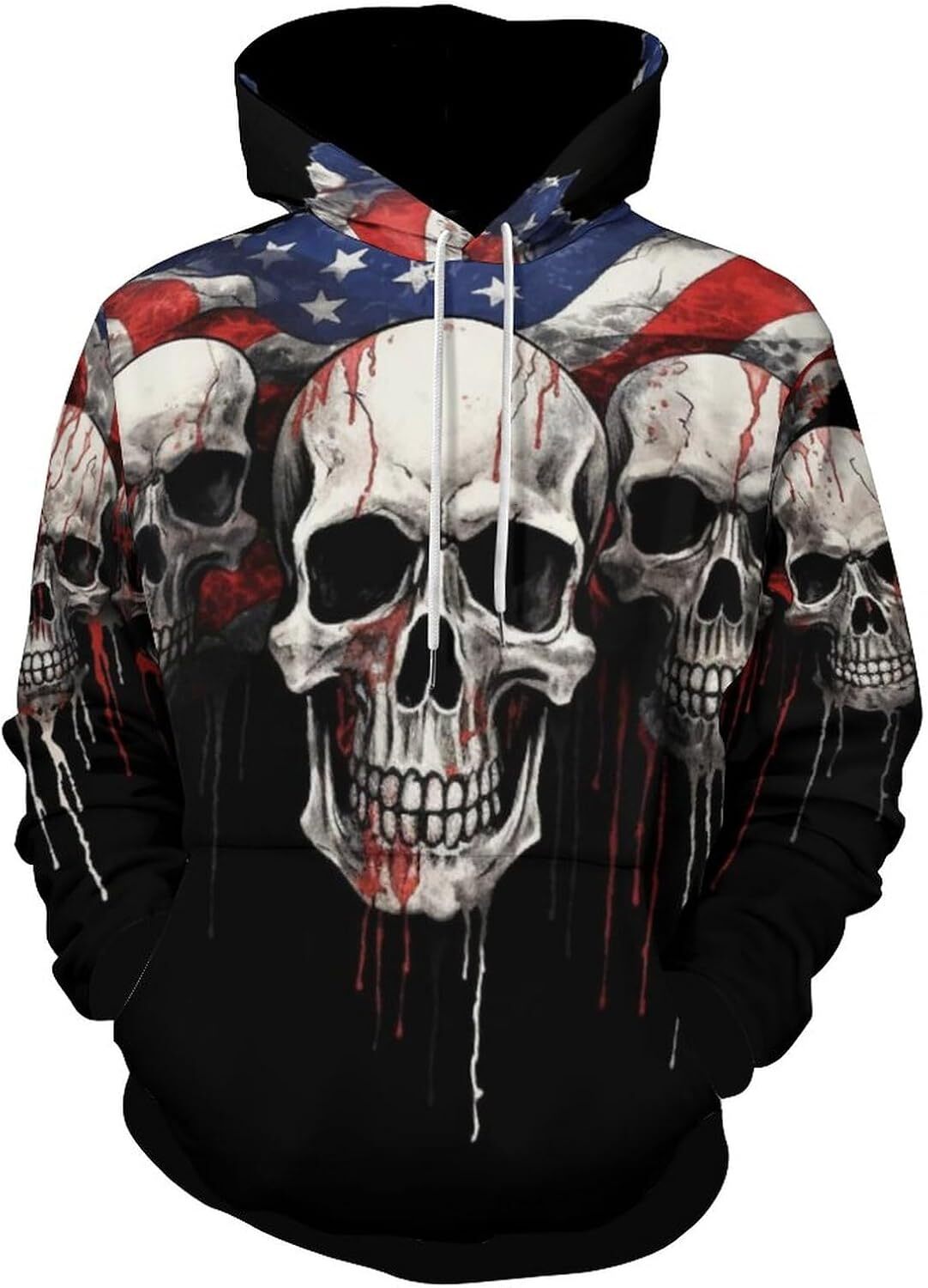 Hoodie for Mens Womens Unisex Novelty Tie Dye Skull Hoodie 3D Printed Hooded Hippy Funny Pullover Sweatshirt Men Graphic Hoodies sweatshirt