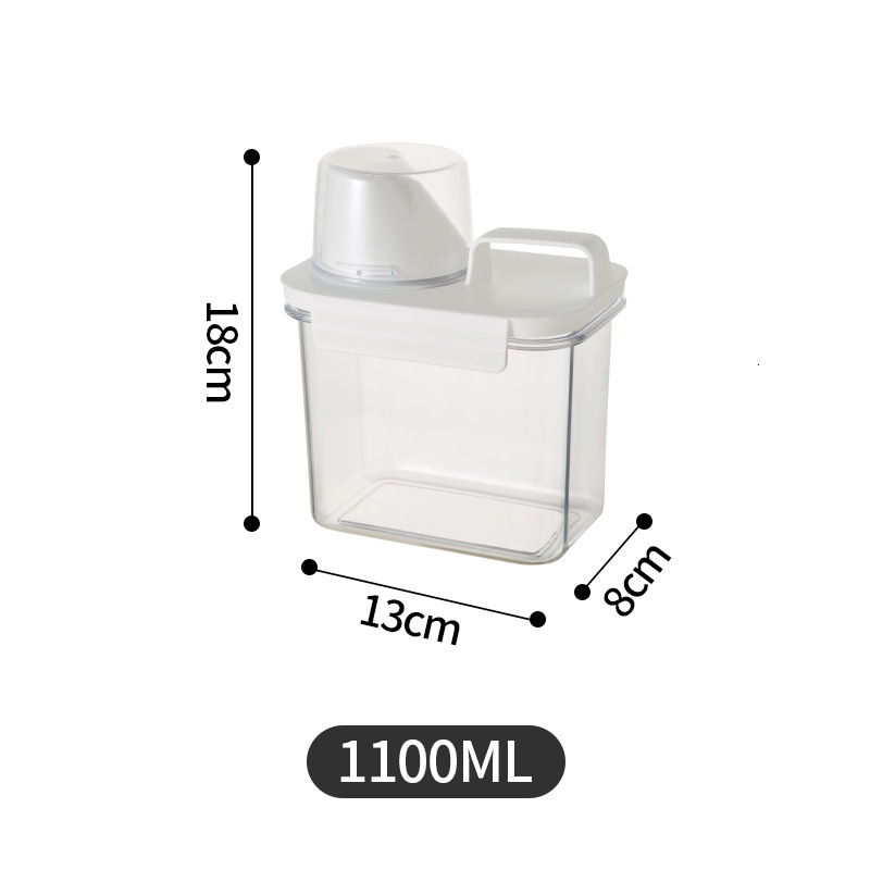Household Laundry Detergent Storage Bottles Jars Box Transparent With Sealed Lib Can Scale Disinfectant Dishwashing Cleaner Containers
