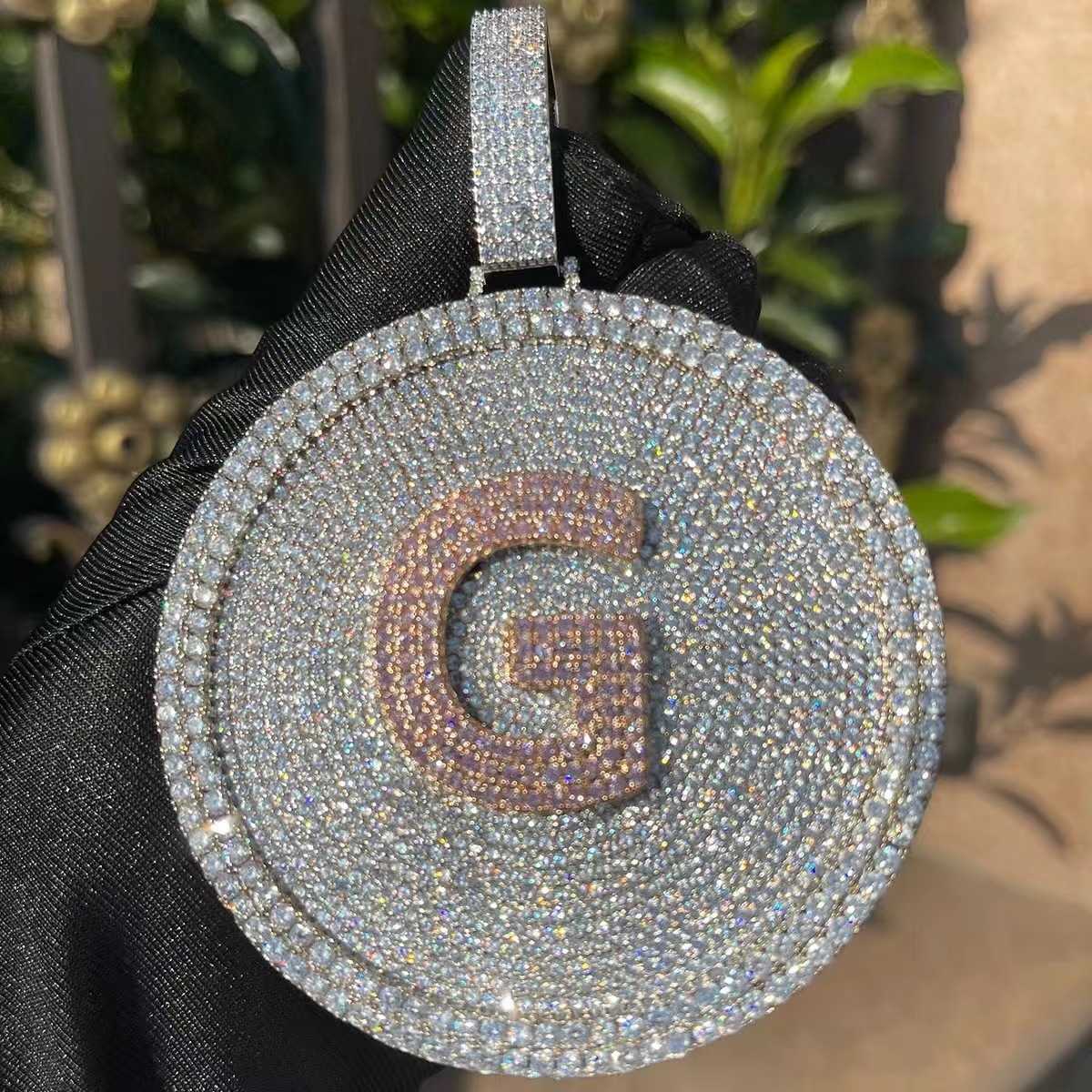 hip-hop rapper with exaggerated personality Trendy Mossanite Jewelry Sterling Sier Custom Dia Chain Iced Out Hip Hop Pendant Necklace