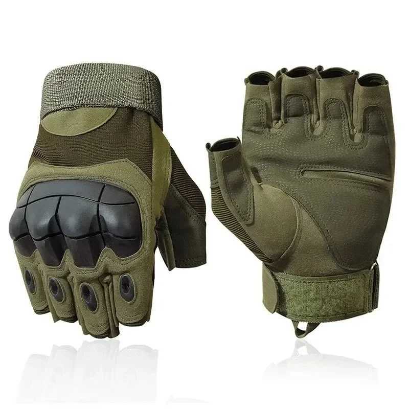 Outdoor Tactical Fingerless Gloves Hard Finger Knot Color Bullet Airgun Hunting Combat Cycling Half Finger Gloves CL241008