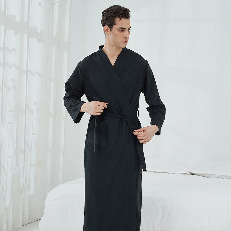 Designer Waffle Saunas, Women's Thin Sleepwear, Long Couple's Home Wear, Hotel Bathrobes, Men's
