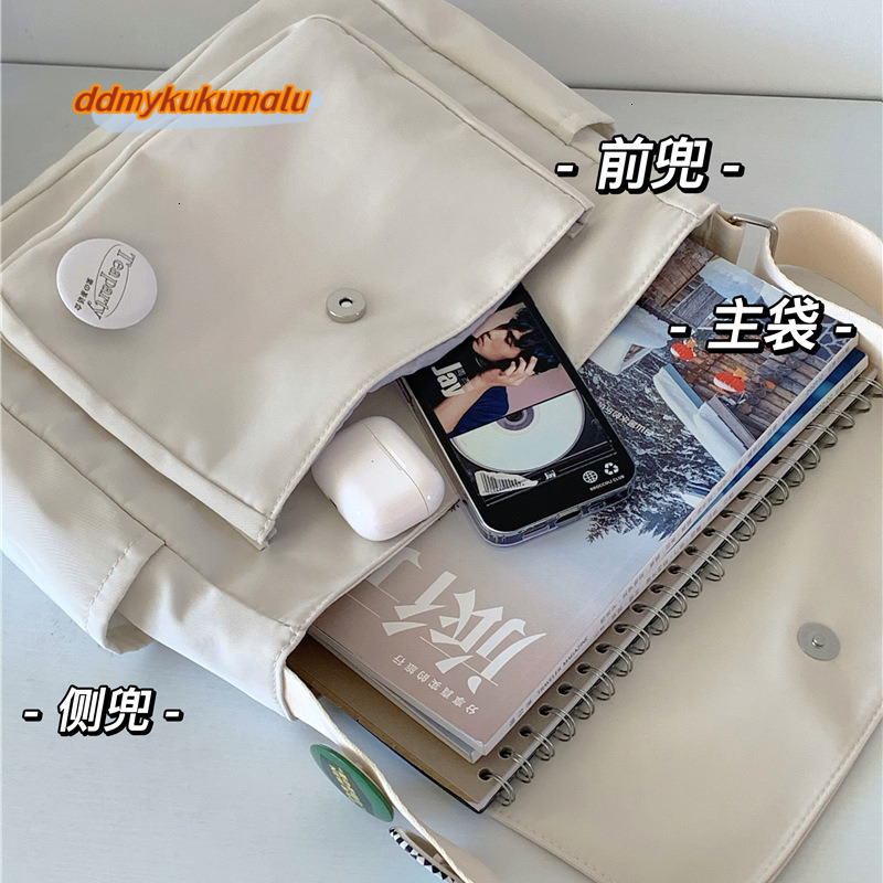 Top Canvas Youth Ladies Messenger Korean Style Female Students Nylon Handbags Shoulder Bag Men Letter Crossbody Bags H7.4#11 ddmykukumalu
