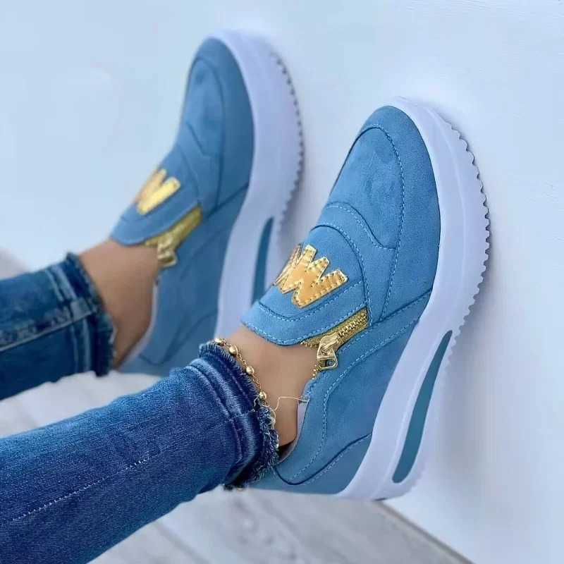 Womens autumn sports shoes casual shoes M printed side zipper platform shoes womens vulcanized shoes Zapatillas De Mujer womens shoes Y241007