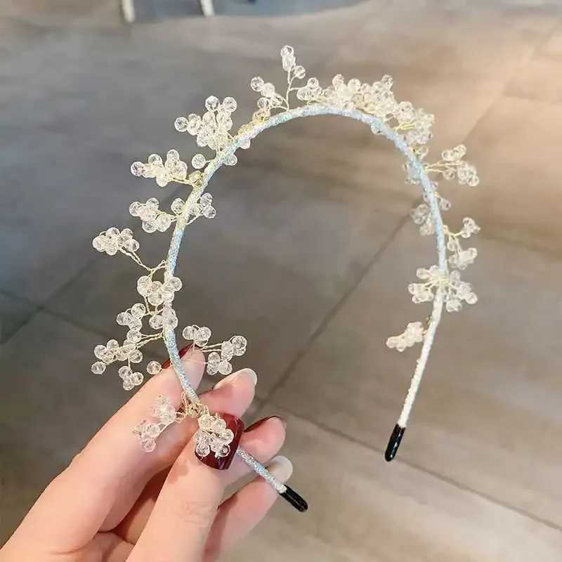 Fairy Headband Super Style Pressed Hair Elegant Girl Korean Crystal Exquisite French Rhinestone Fashionable Hair AccessoriesX24