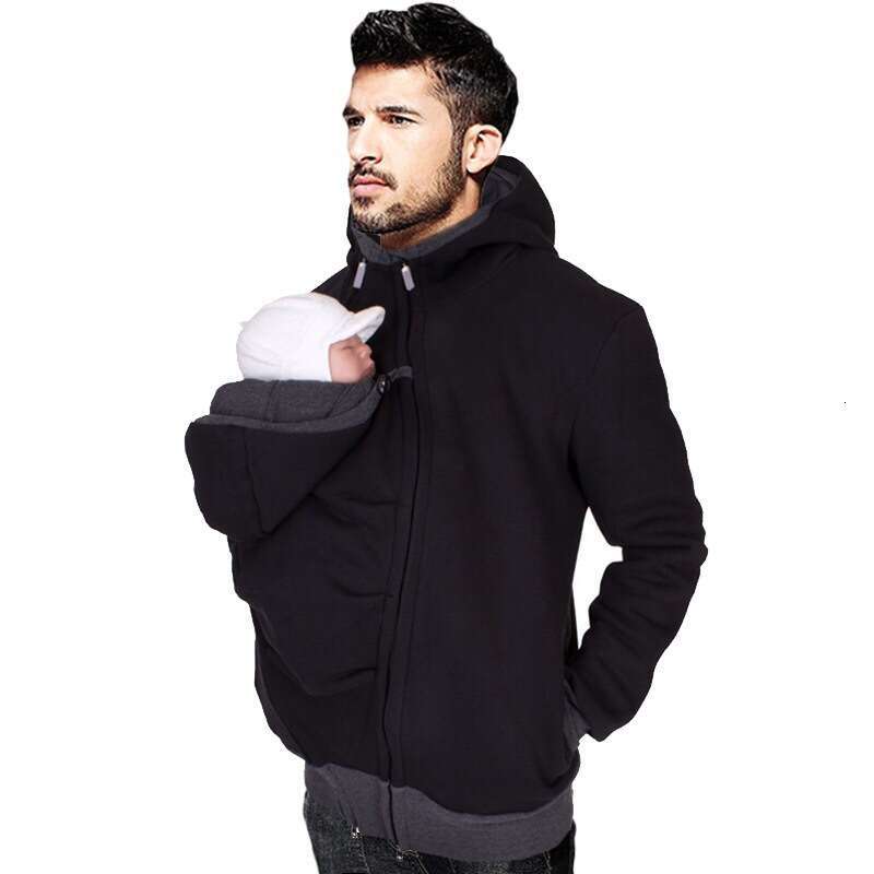 shanshi men hoodies designers Two in one multifunctional kangaroo dad autumn and winter men's clothing parenting bag sweater