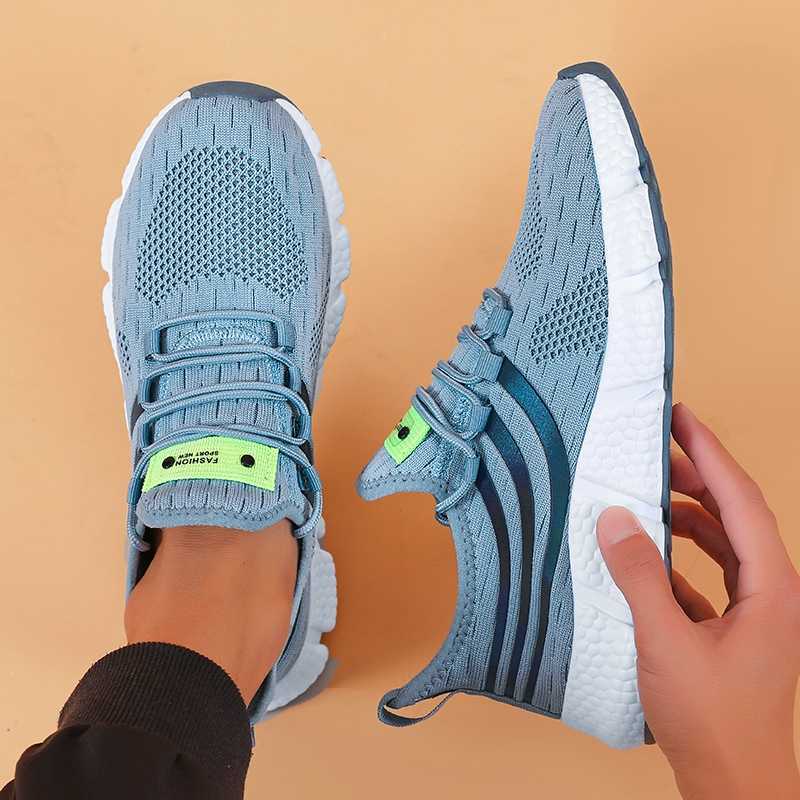 Womens sports shoes comfortable and breathable platform shoes fashionable lace womens casual shoes womens outdoor running sports shoes Y241007