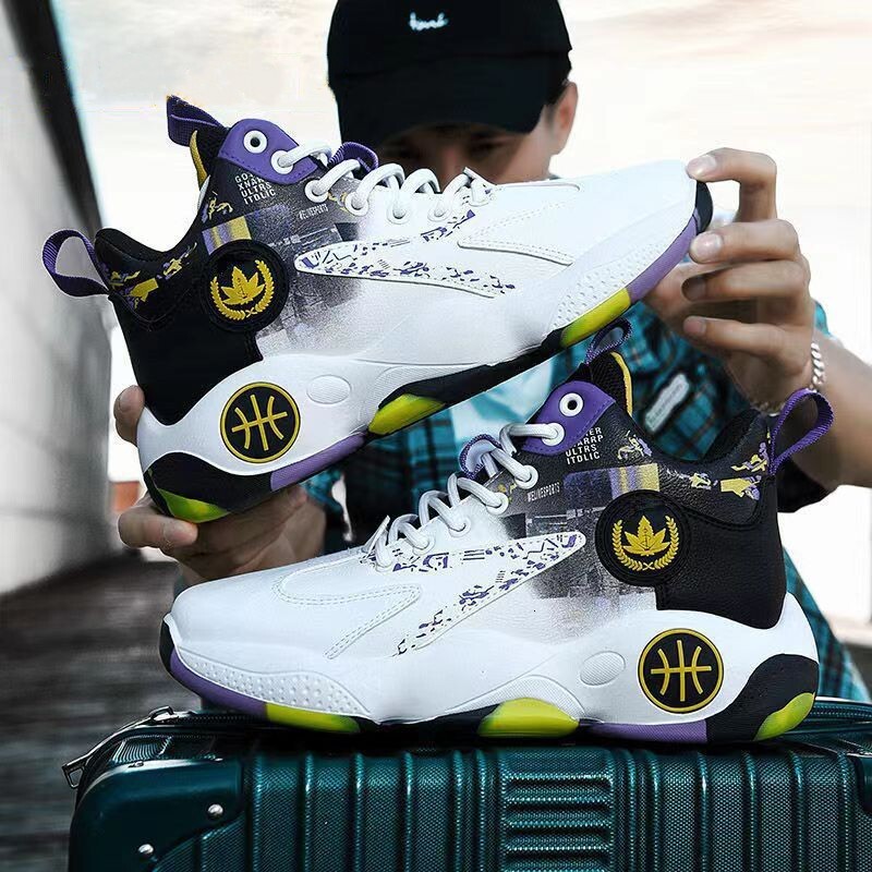 2025 New Basketball Fashion Trend Running Dad High Top Men's Comfortable And Breathable Shoes