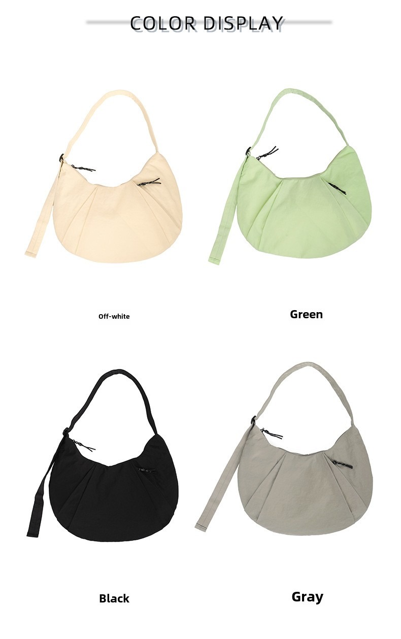 Women's Trendy Large Capacity Sports Shoulder Bag - Durable Nylon Dumpling Style