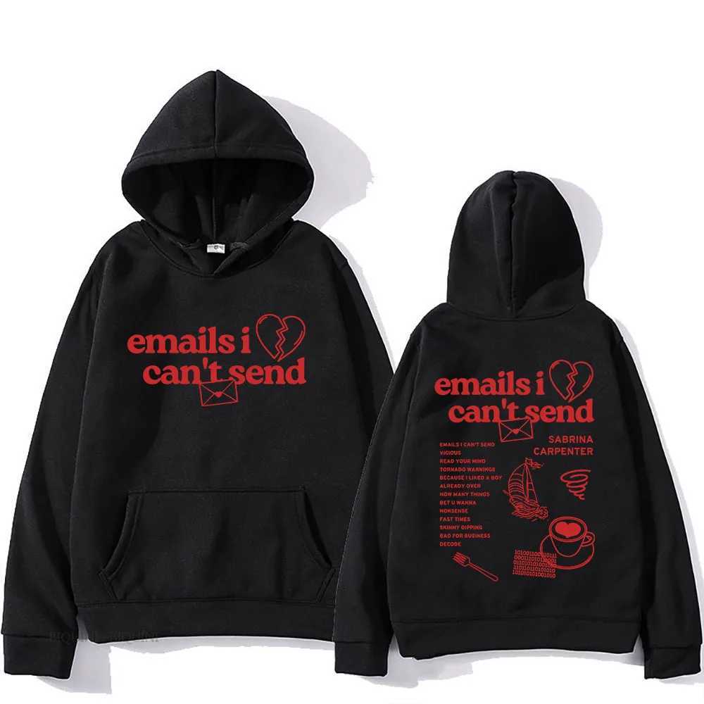Mens Hoodies Sweatshirts SabrinaCarpenter Emails I Cant Send Hoodies Casual Graphic Printing Hooded Sweatshirts Moletom Unisex Women Men Pullovers Y24