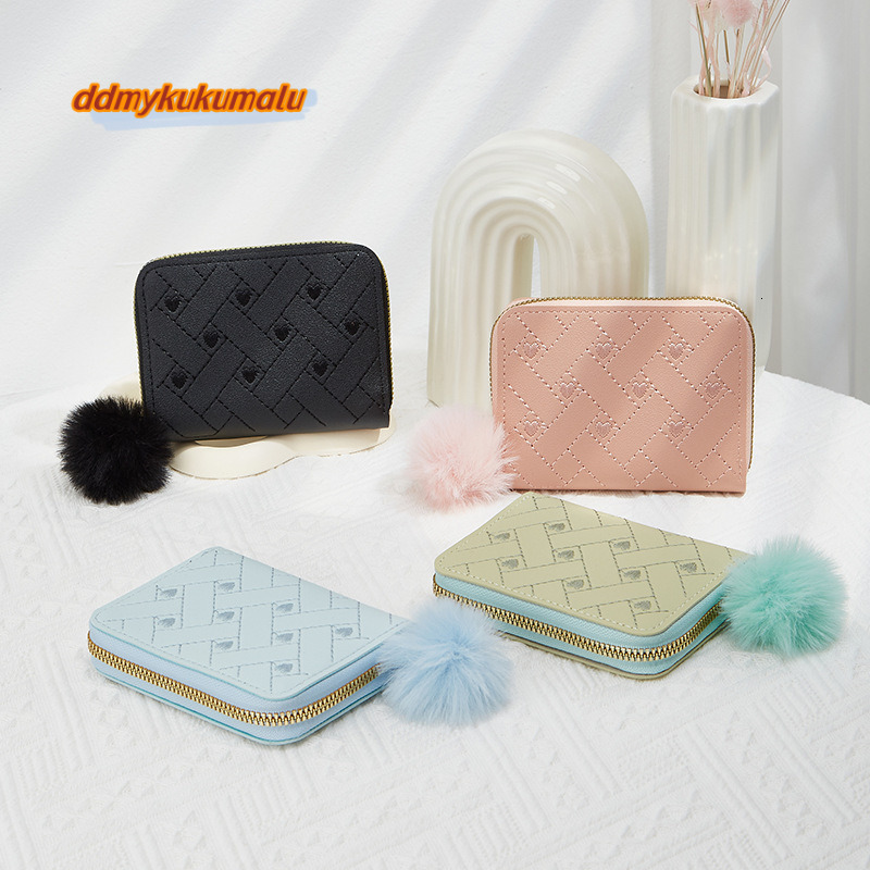 2024 Korean Edition New Single Zipper Multi functional Short Women's Zero Wallet Fashionable and Minimalist Bag Handbag #6 ddmykukumalu