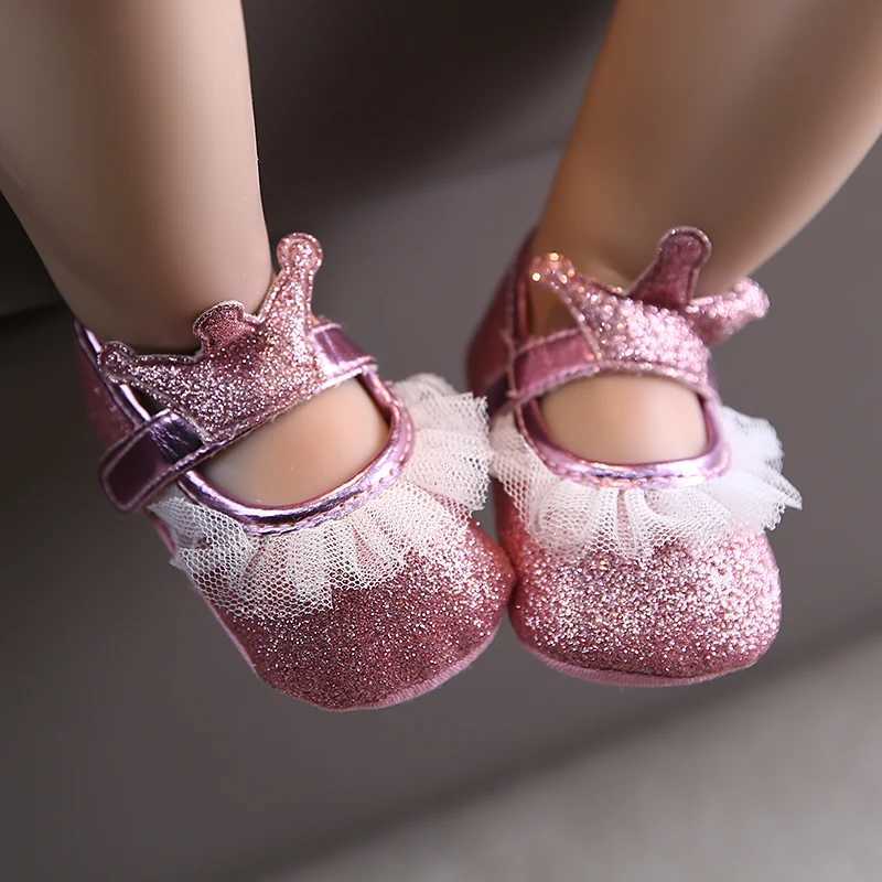 2023 Summer Fashion Newborn Pink Baby Shoes Non-slip Cloth Bottom Shoes Girl Elegant Breathable Leisure Baby First Walking Shoes X250129