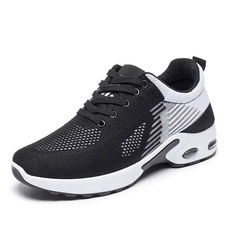 New running shoes womens breathable sports shoes summer lightweight mesh air cushion womens sports shoes outdoor lace training shoes Y241007
