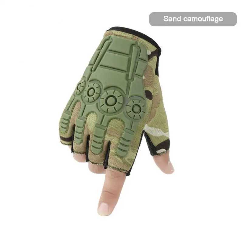 Tactical Gloves Half Finger Scroll Special Forces Outdoor Anti slip Sports Riding Gloves Mens Fishing Shooting Hunting Gloves CL241008