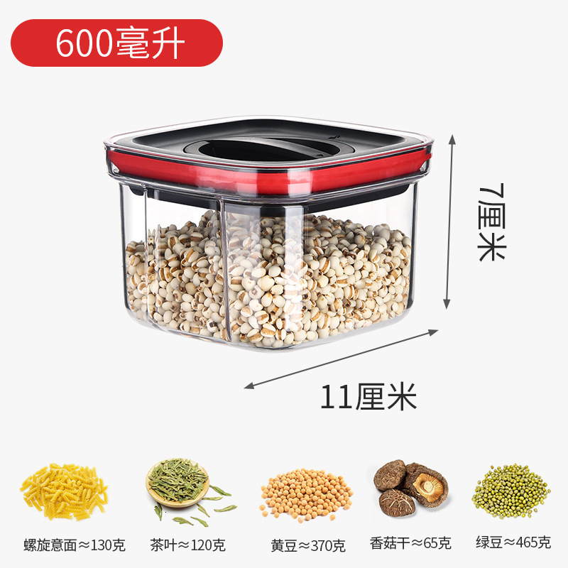 storage bottles jars household snack transparent preservation box withknob sealed lib nonstick food containers