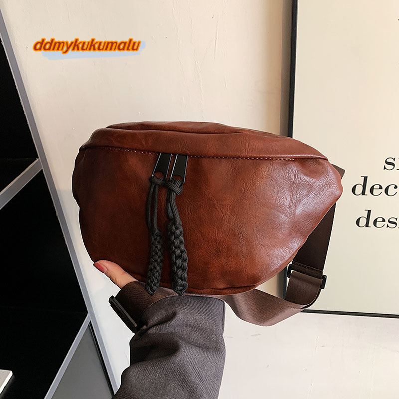 Fashion Brand Woman 2023 Winter New Waist Quality Leather Female Shoulder Bag Designer Crossbody Chest Pack H6.26#30 ddmykukumalu