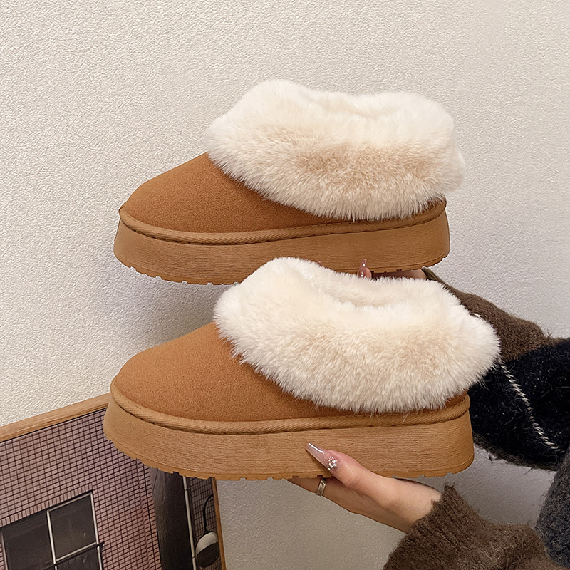 2024 Winter Thick Bottom and Velvet Warm Large Snow Boots