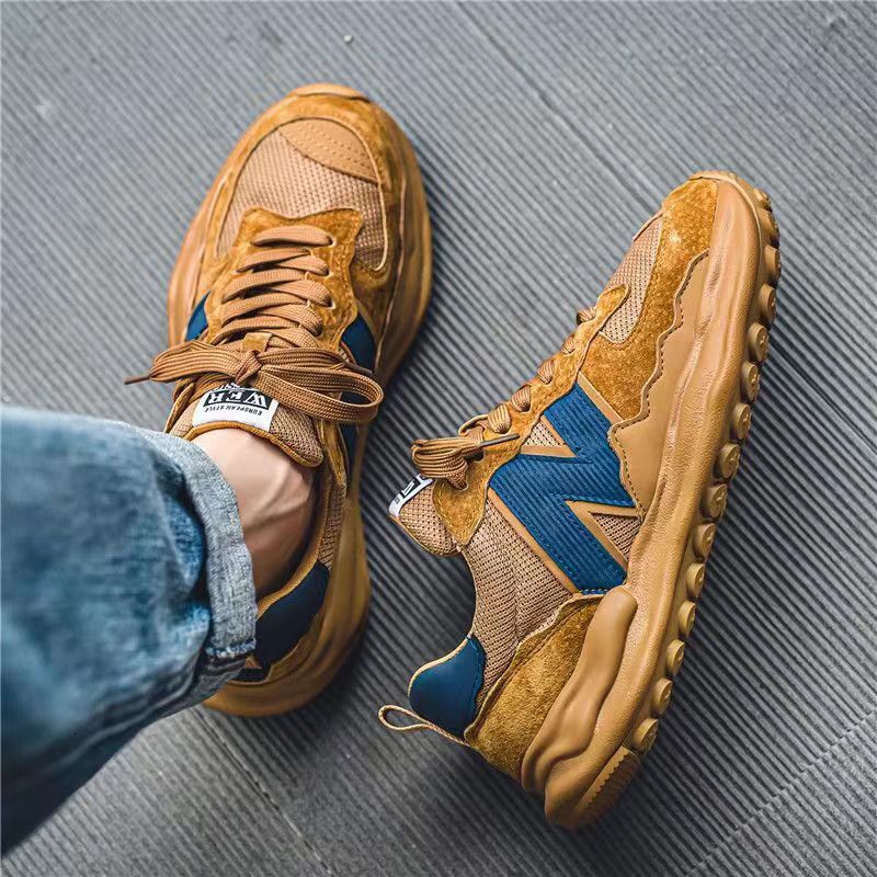 Men's Casual Wear-Resistant Non-slip Breathable Fashion Comfortable Outdoor Platform Round Toe Shoes Spring Autumn Main Ddmymarket