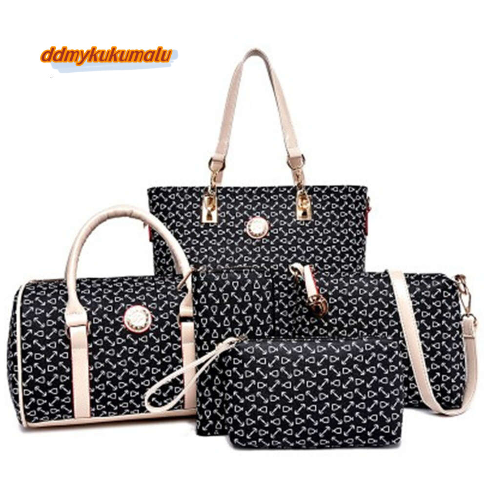 Women's Fashion 5 Pcs Girls Simple Crossbody Bag Hundreds of Daily Commuter Handbag Tote Printed Decoration PU Material H6.26#40.8 ddmykukumalu