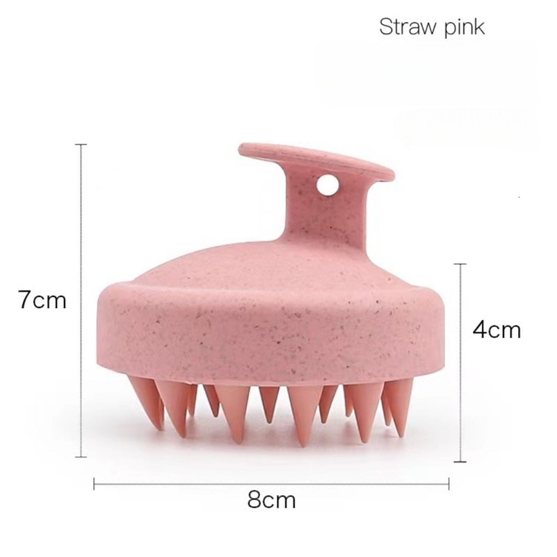 Silicone Shampoo Brush Head Scalp Massage Comb Hair Washing Body Bath Shower Salon Hairdressing y240911