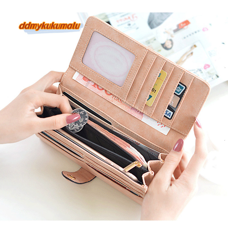 Long Women's Wallet European and American Retro Large Capacity Women's Zipper Handbag H6.26#25 ddmykukumalu