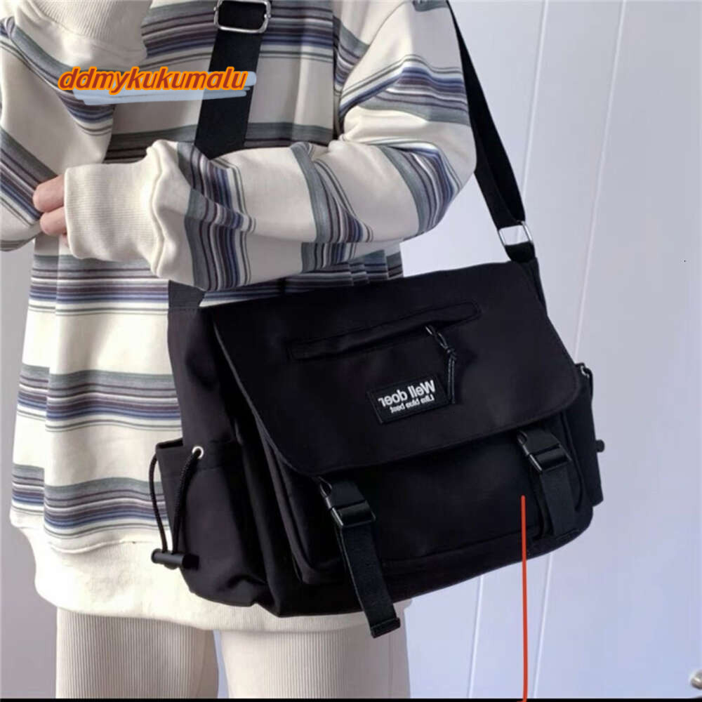 College Student School Crossbody Bags Female Men Versatile Large Capacity Nylon Waterproof Messenger Women One Shoulder Bag H7.4#16 ddmykukumalu