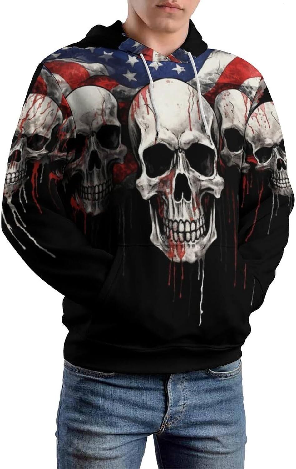 Hoodie for Mens Womens Unisex Novelty Tie Dye Skull Hoodie 3D Printed Hooded Hippy Funny Pullover Sweatshirt Men Graphic Hoodies sweatshirt