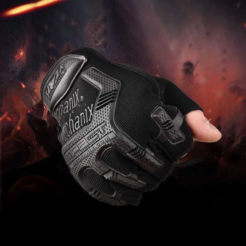 Tactical gloves half finger colored bullets air guns shooting combat anti slip mens bicycles full finger gloves protective equipment CL241008
