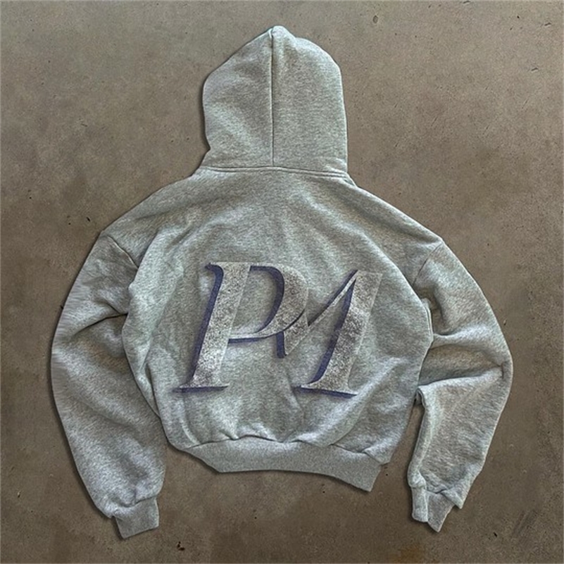 Zip Hoodie Y2K Clothes American Harajuku Hip Hop Graphic Print Retro Oversized Hoodie Sweatshirt Mens Womens Rock Gothic Jacket 241007