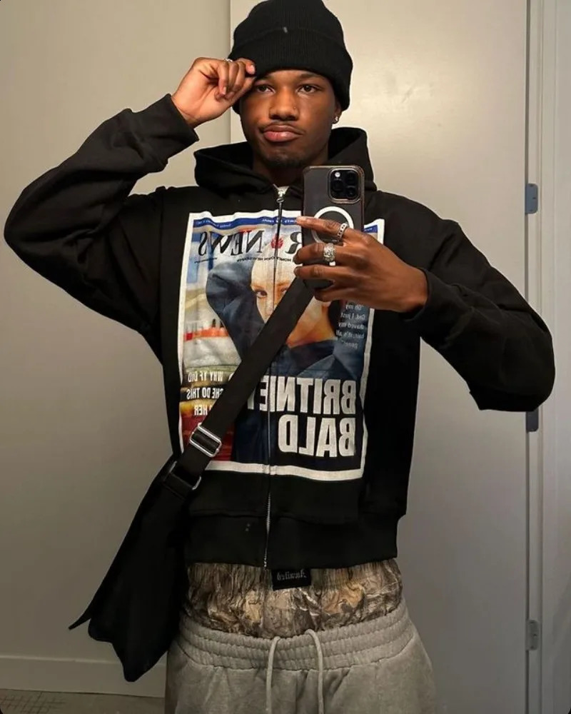 Y2K Hip Hop Sports Pants Retro Loose Embroidered Camo High Waist Casual Pants Harajuku Mens Fashion Wide Leg Pants 240930